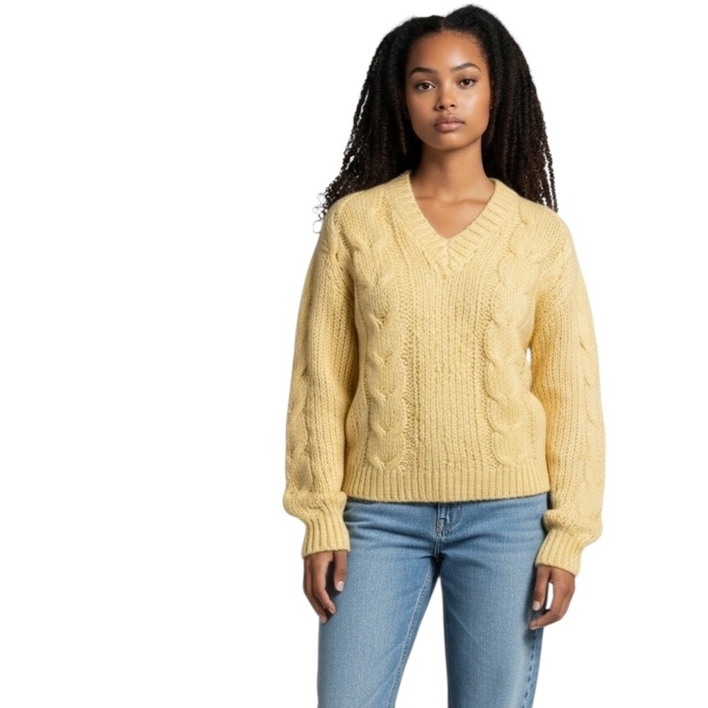Wool Carol Brent Cable Knit Sweater